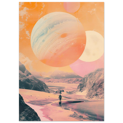 Lost Wanderer Beneath Alien Suns - Poster - Arthena