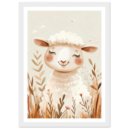Cute Wooly Sheep - Poster - Arthena