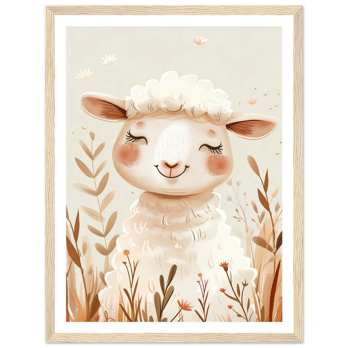 Cute Wooly Sheep - Poster - Arthena