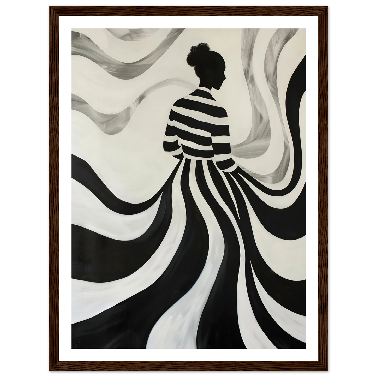 The Striped Silhouette - Poster - Arthena
