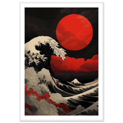 Red Sun over Turbulent Seas - Poster - Arthena