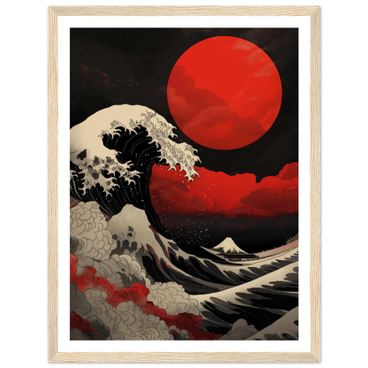 Red Sun over Turbulent Seas - Poster - Arthena