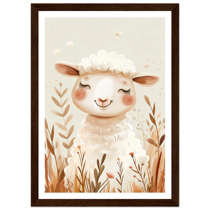 Cute Wooly Sheep - Poster - Arthena