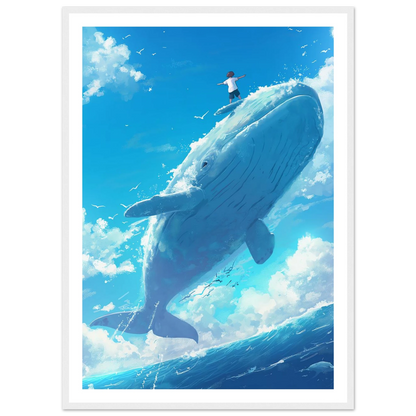 Surfing Whale - Poster - Arthena