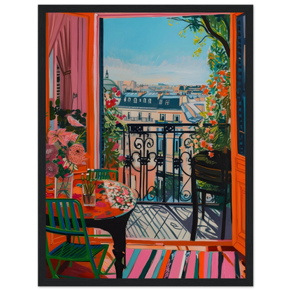 Parisian Balcony Bliss - Poster - Arthena