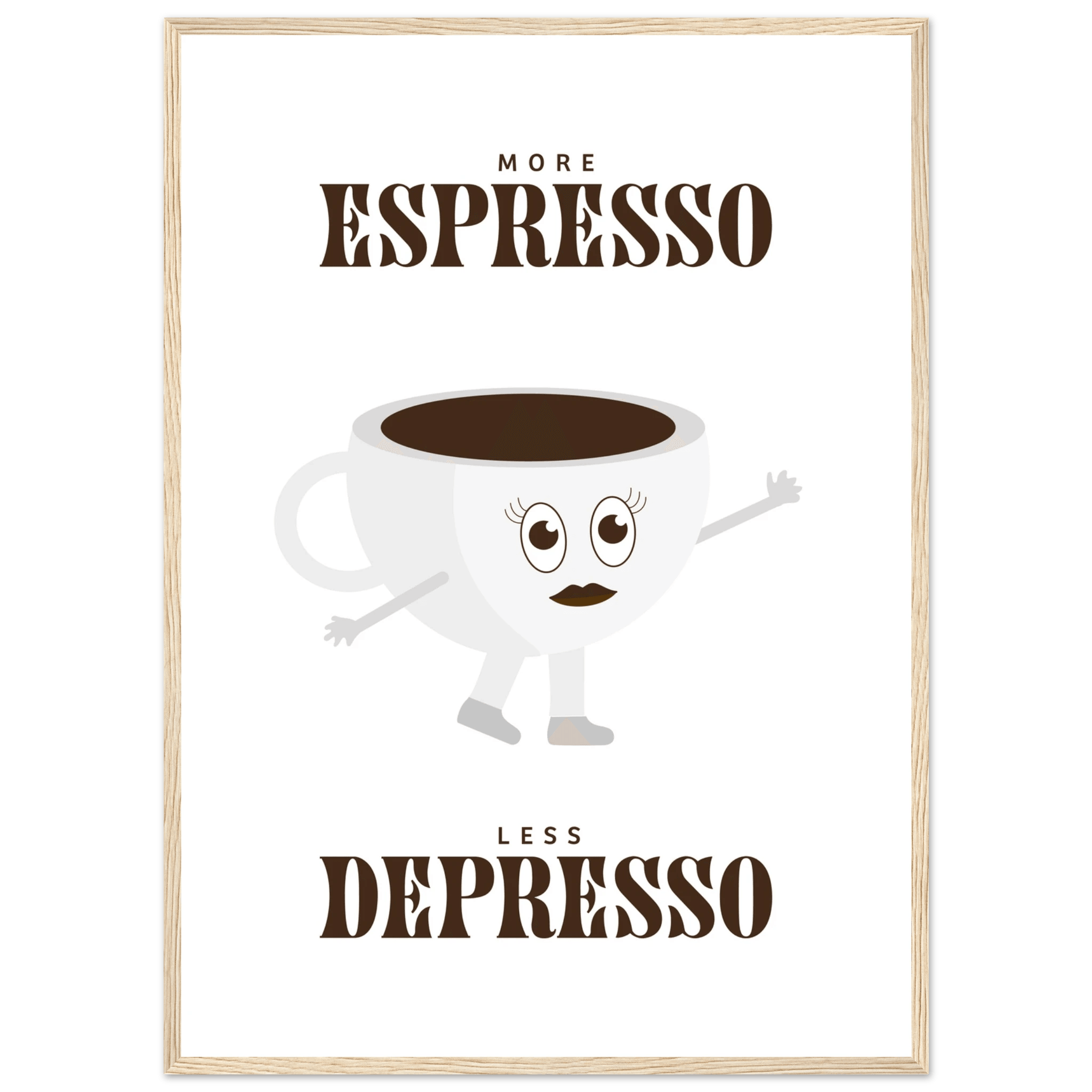 More Espresso Less Depresso - Poster - Arthena