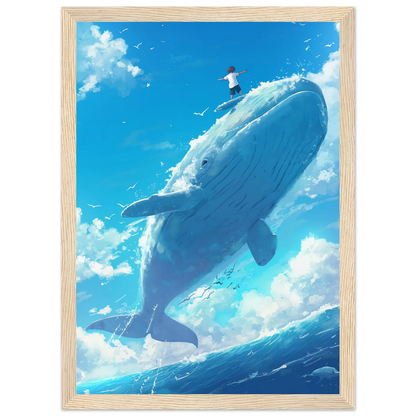Surfing Whale - Poster - Arthena