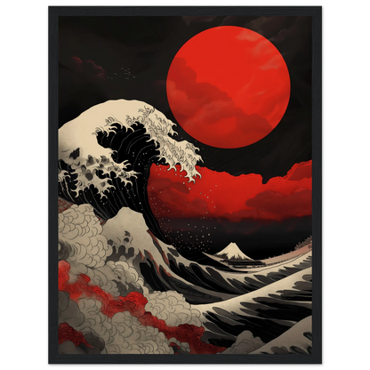 Red Sun over Turbulent Seas - Poster - Arthena