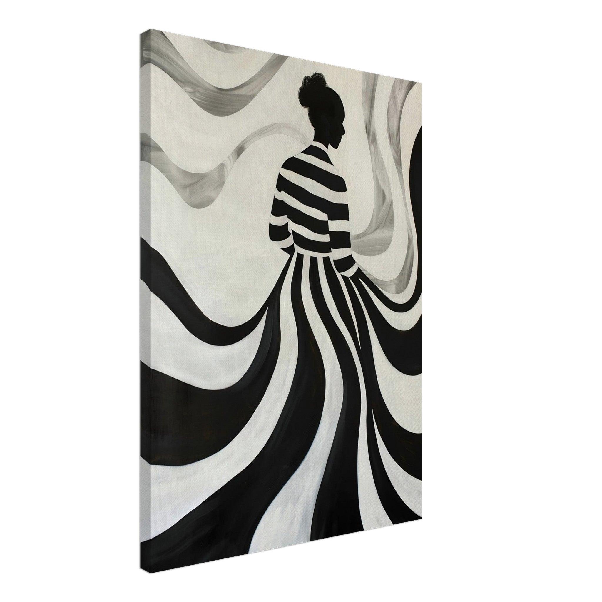 The Striped Silhouette - Canvas - Arthena