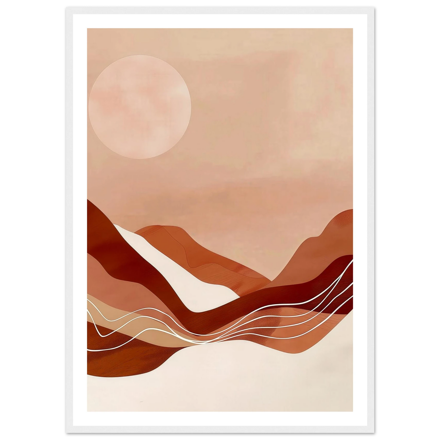 Amber Horizons Moonlit Simplicity - Poster - Arthena