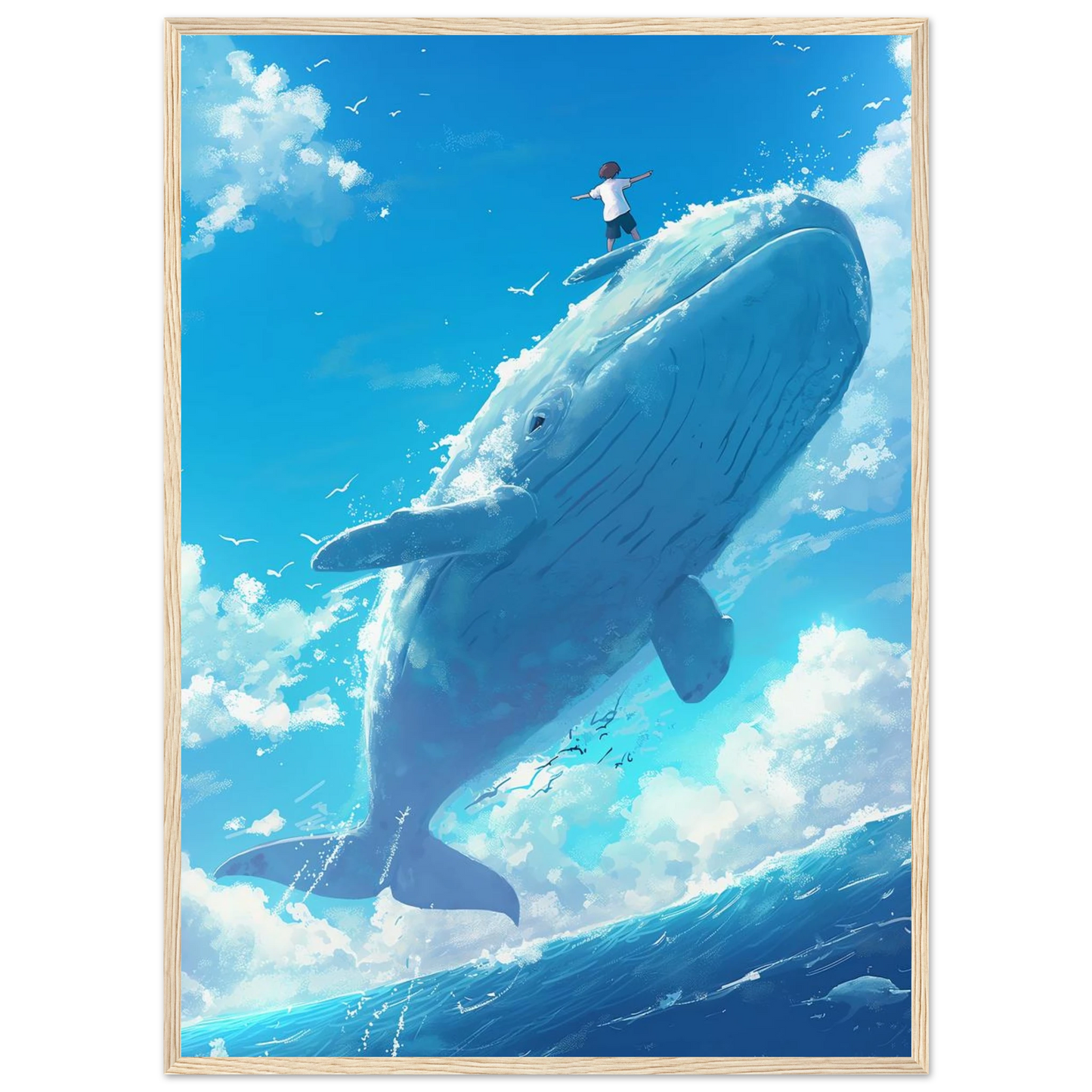 Surfing Whale - Poster - Arthena