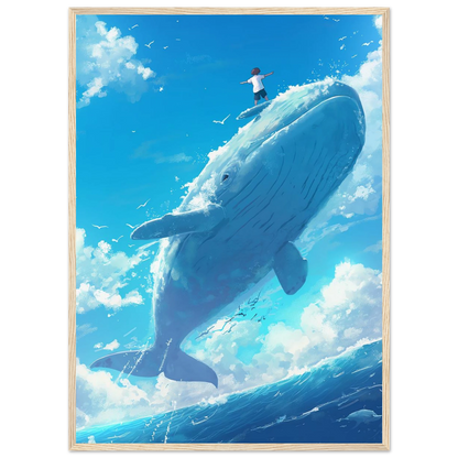 Surfing Whale - Poster - Arthena
