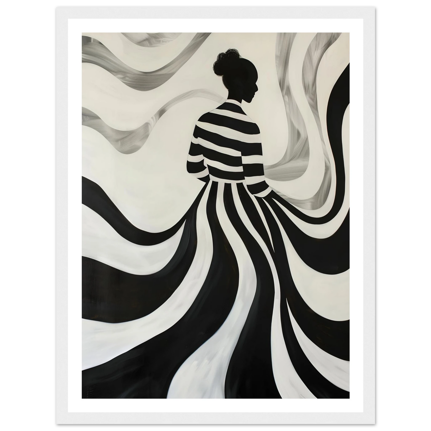The Striped Silhouette - Poster - Arthena