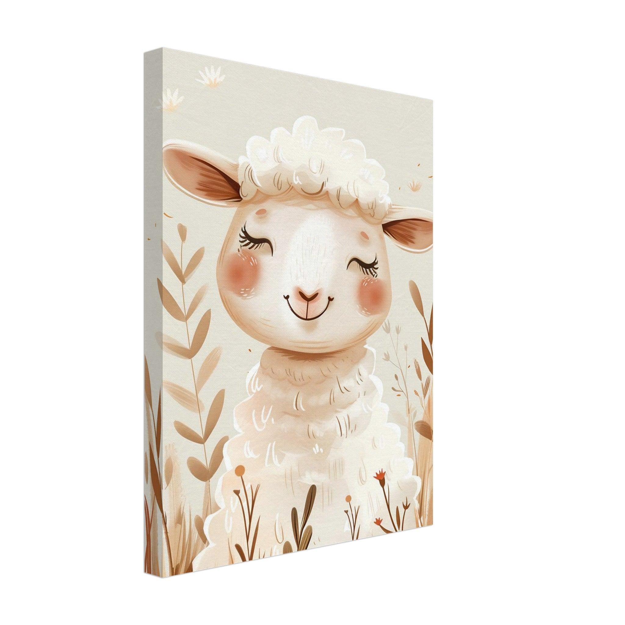 Cute Wooly Sheep - Canvas - Arthena