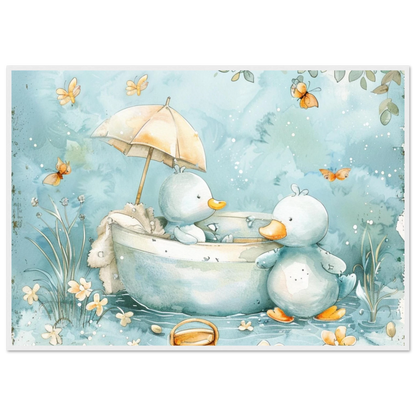 Bathing Ducks - poster - Arthena