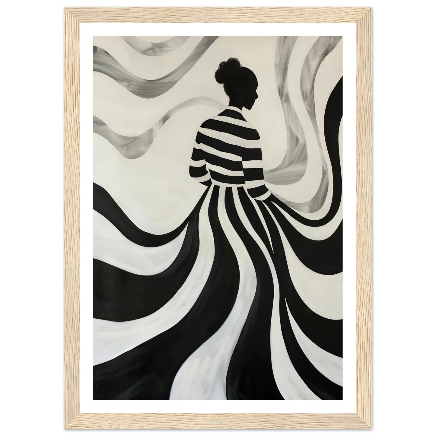 The Striped Silhouette - Poster - Arthena