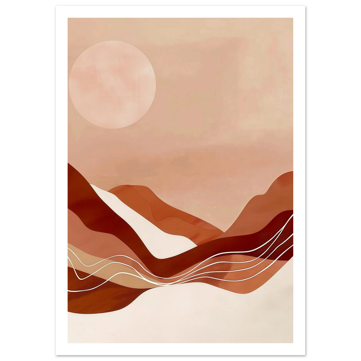Amber Horizons Moonlit Simplicity - Poster - Arthena