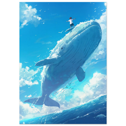 Surfing Whale - Poster - Arthena