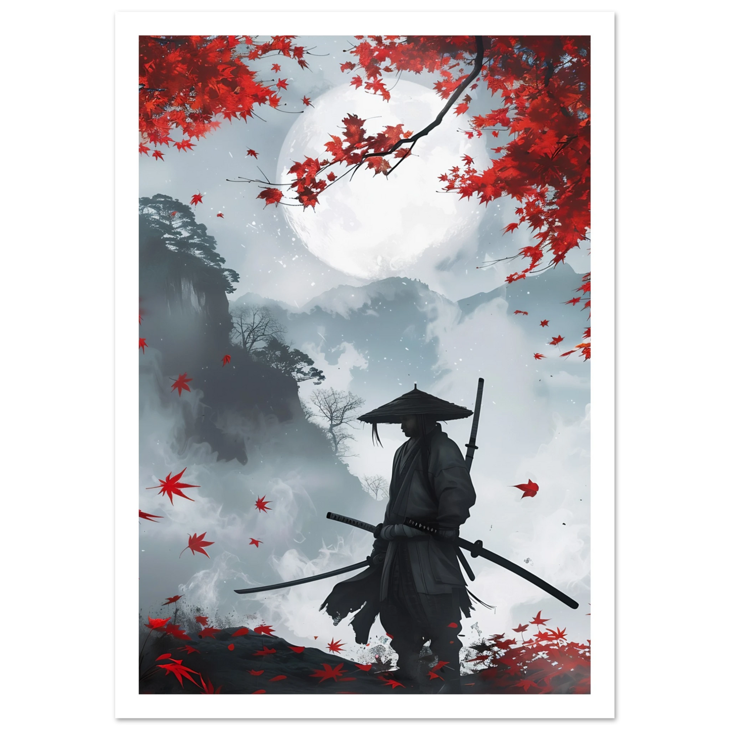 Crimson Leaves - Poster - Arthena