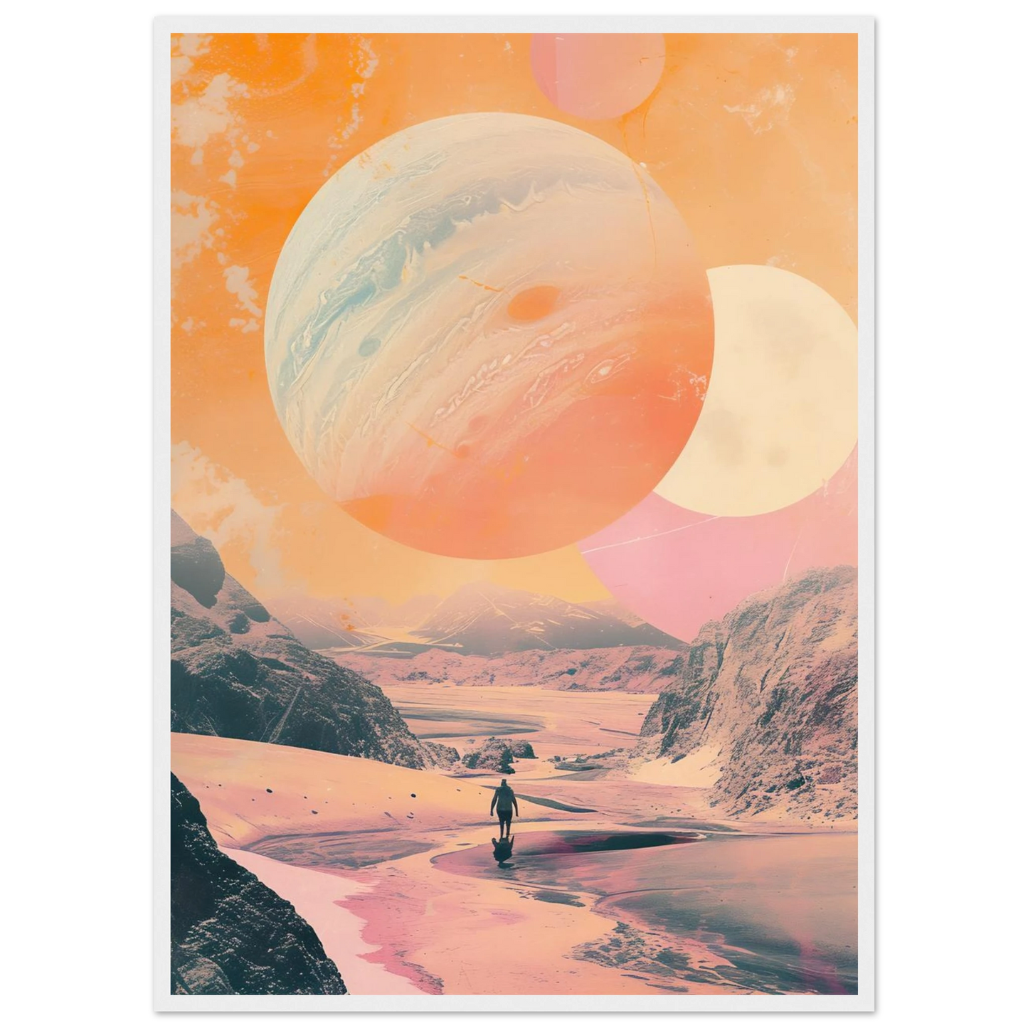 Lost Wanderer Beneath Alien Suns - Poster - Arthena