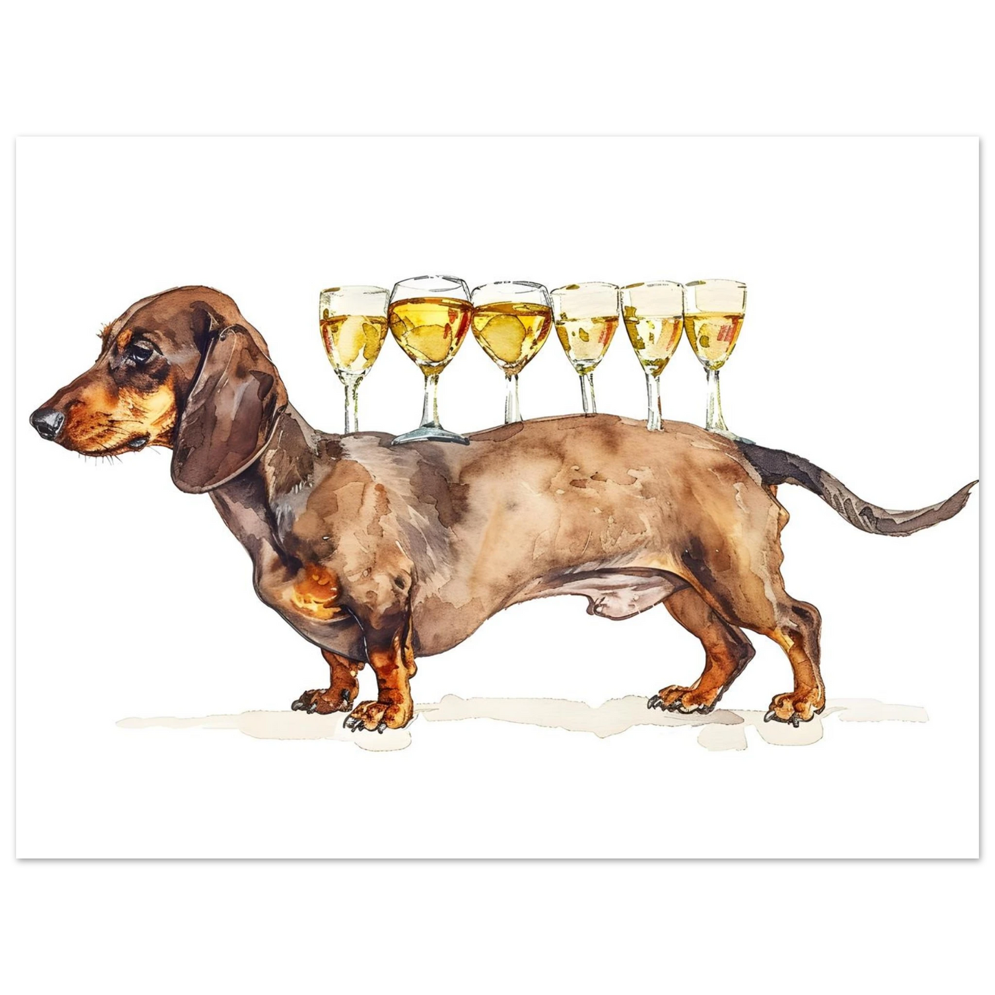 Wiener Dog Butler - Poster - Arthena