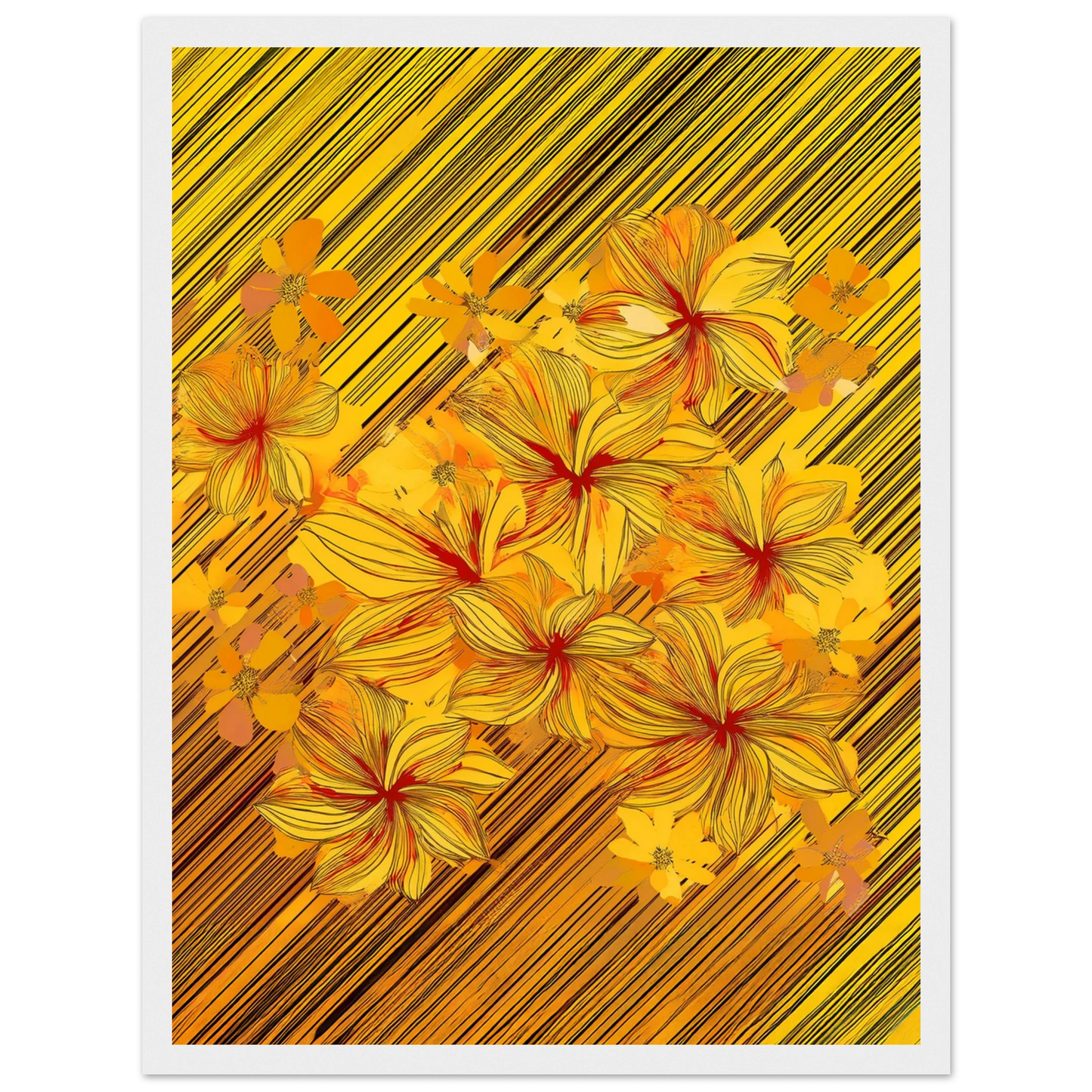Golden Blossoms - Poster - Arthena