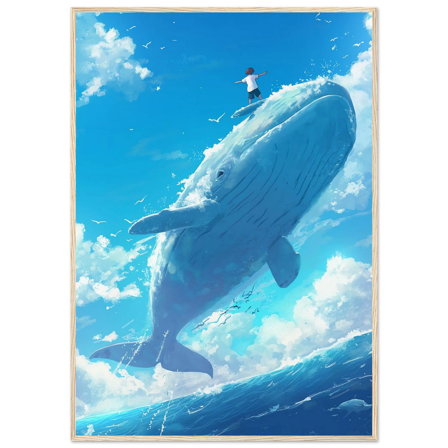 Surfing Whale - Poster - Arthena
