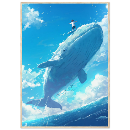 Surfing Whale - Poster - Arthena