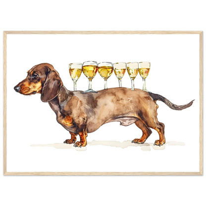 Wiener Dog Butler - Poster - Arthena