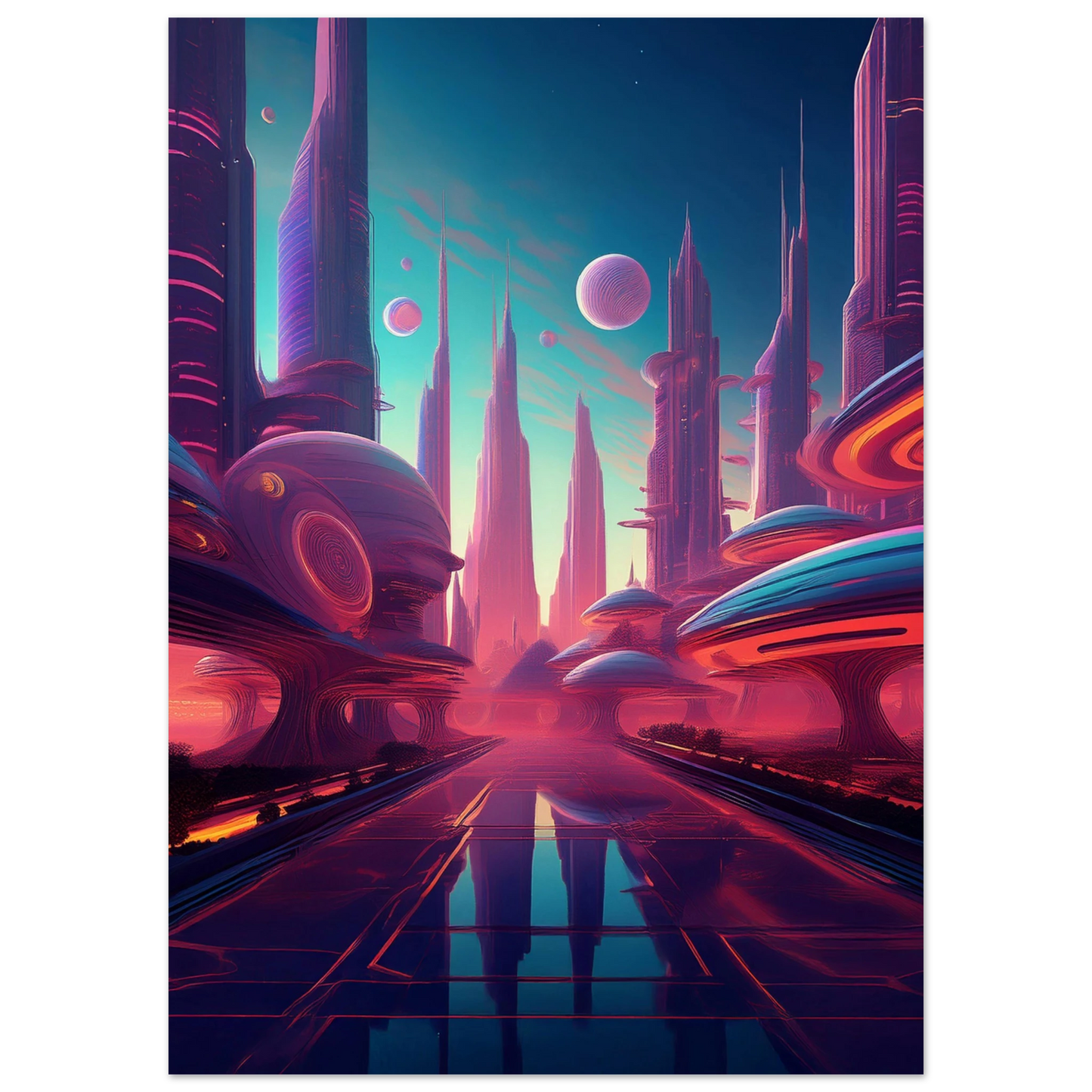 Neon Horizons - Poster - Arthena