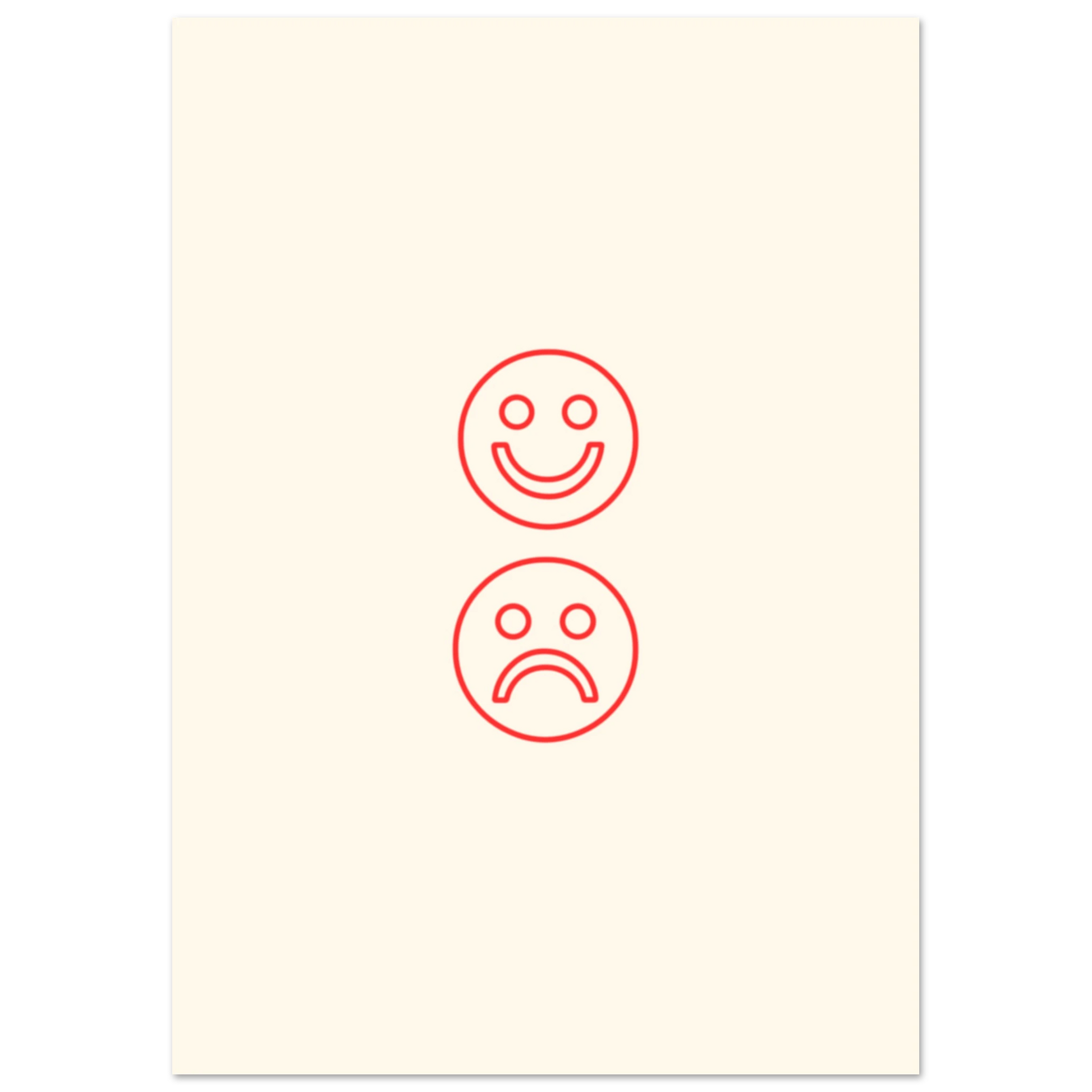 Happy face, sad face - Poster - Arthena