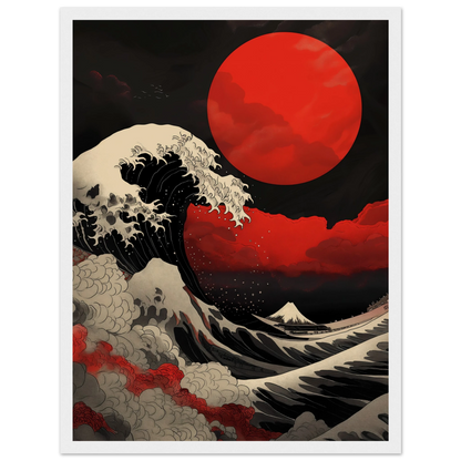 Red Sun over Turbulent Seas - Poster - Arthena