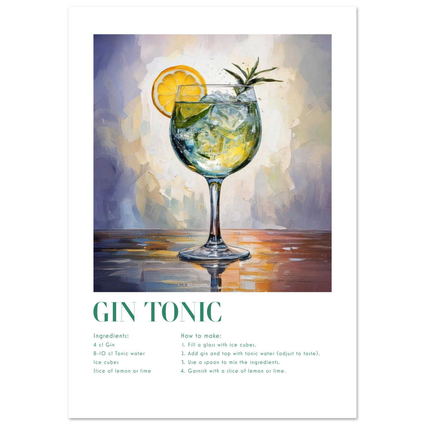 Gin Tonic - Poster - Arthena