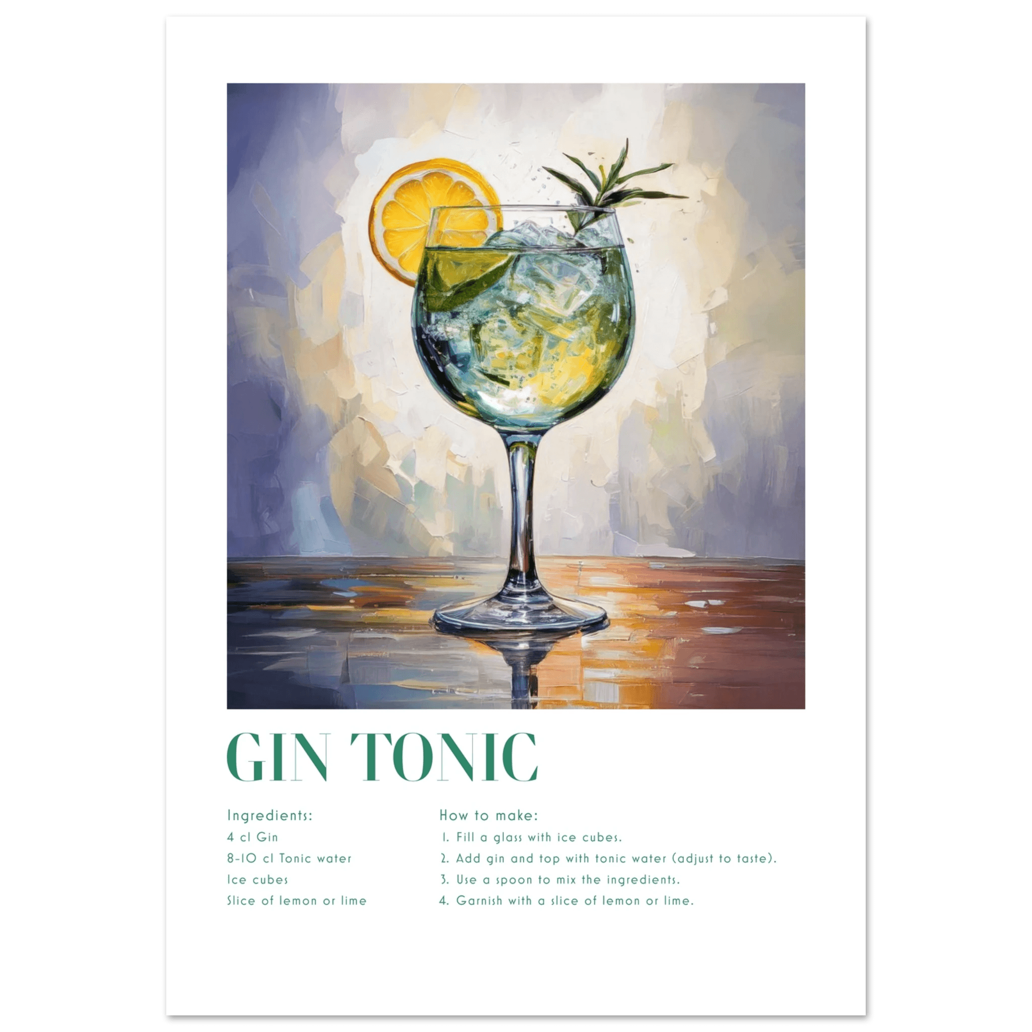 Gin Tonic - Poster - Arthena