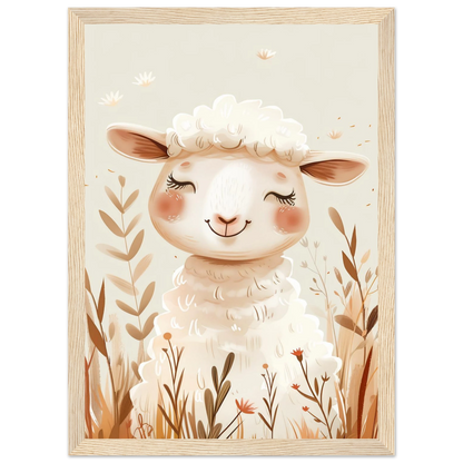 Cute Wooly Sheep - Poster - Arthena