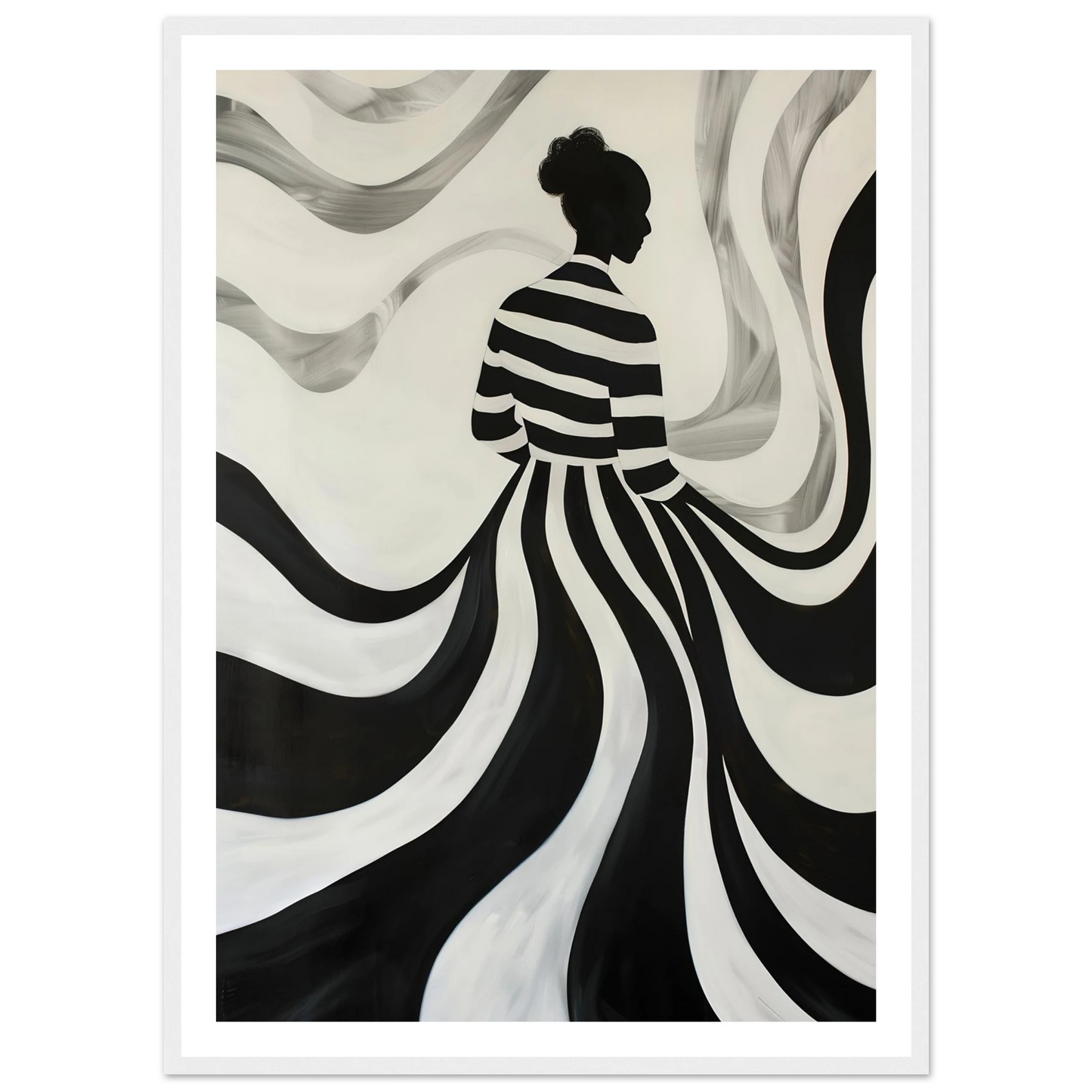 The Striped Silhouette - Poster - Arthena