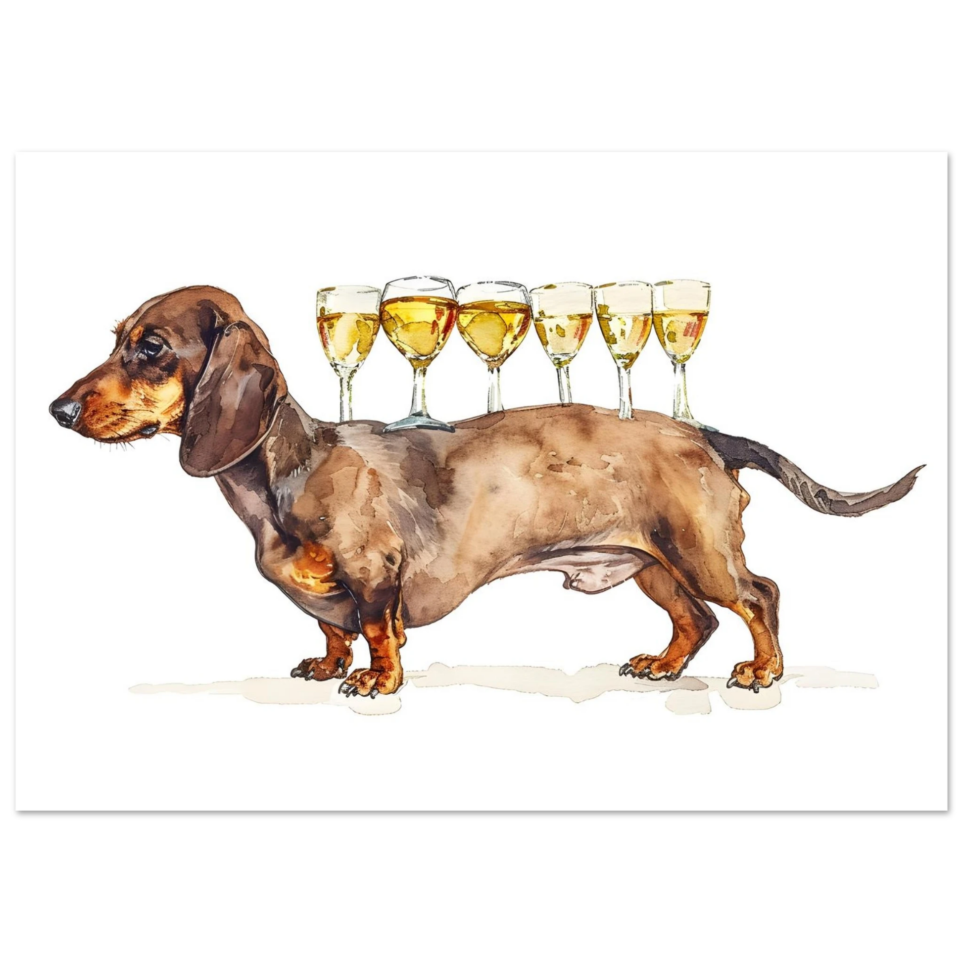 Wiener Dog Butler - Poster - Arthena