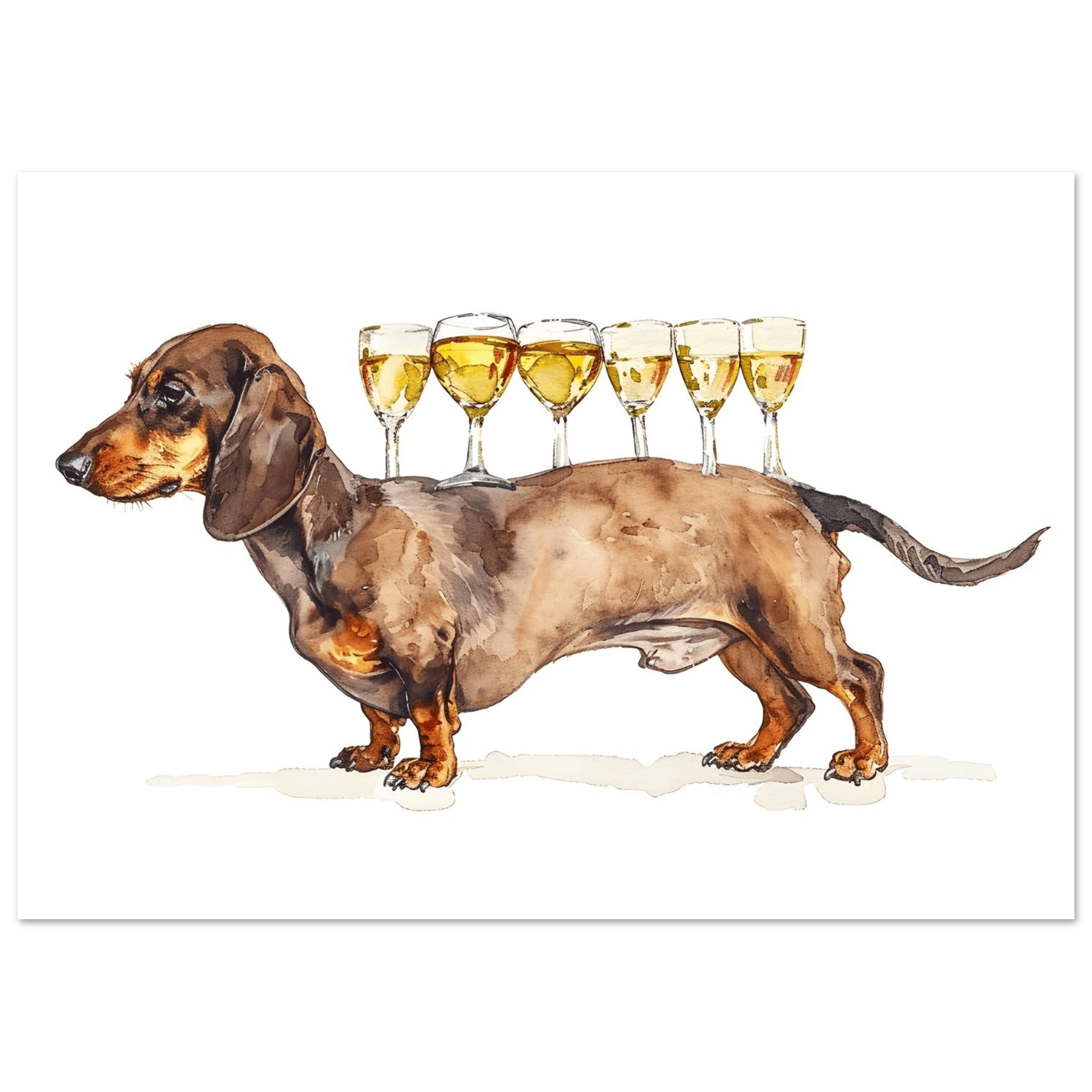 Wiener Dog Butler - Poster - Arthena