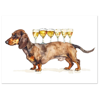 Wiener Dog Butler - Poster - Arthena