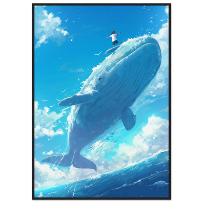 Surfing Whale - Poster - Arthena