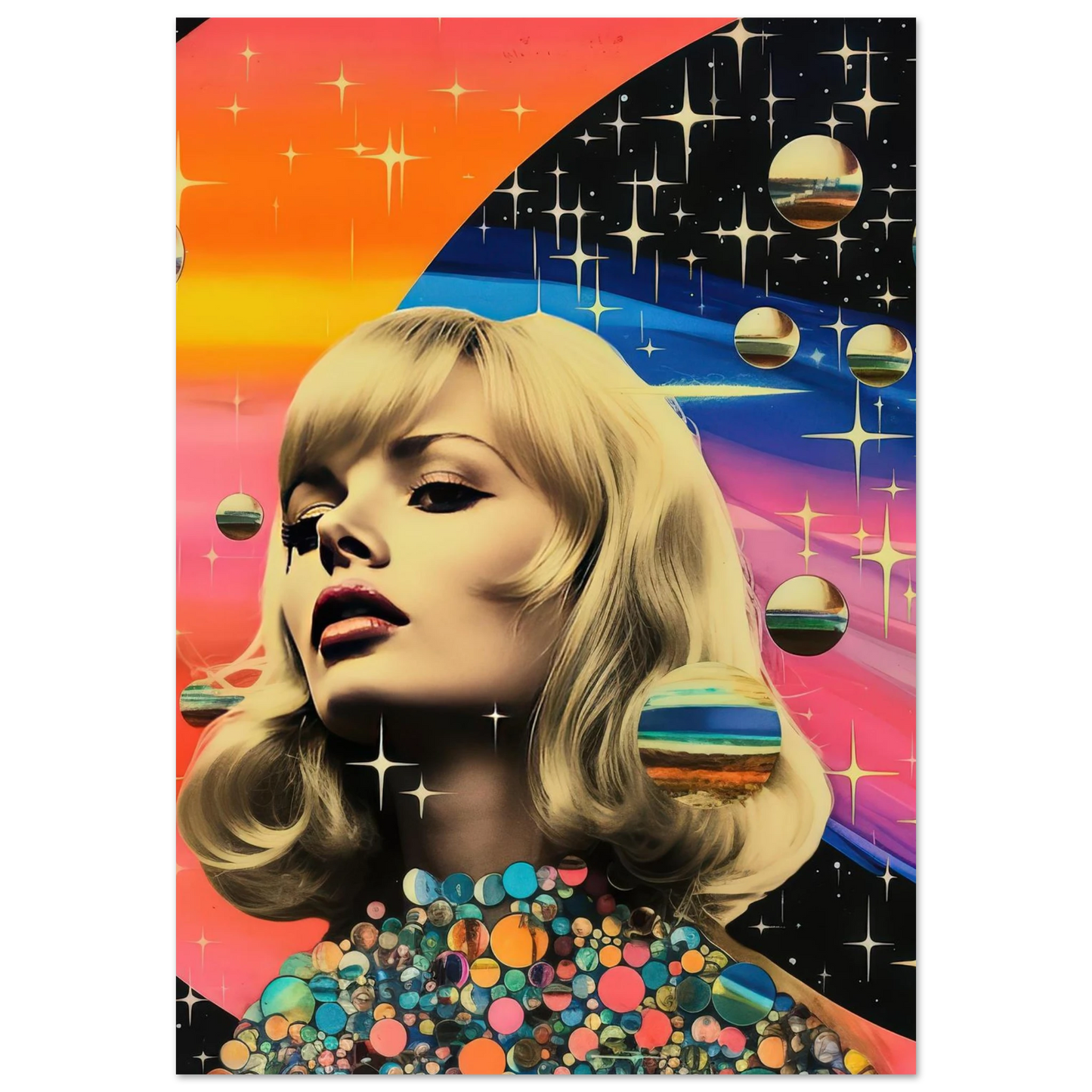 Retro Galaxy Queen - Poster - Arthena