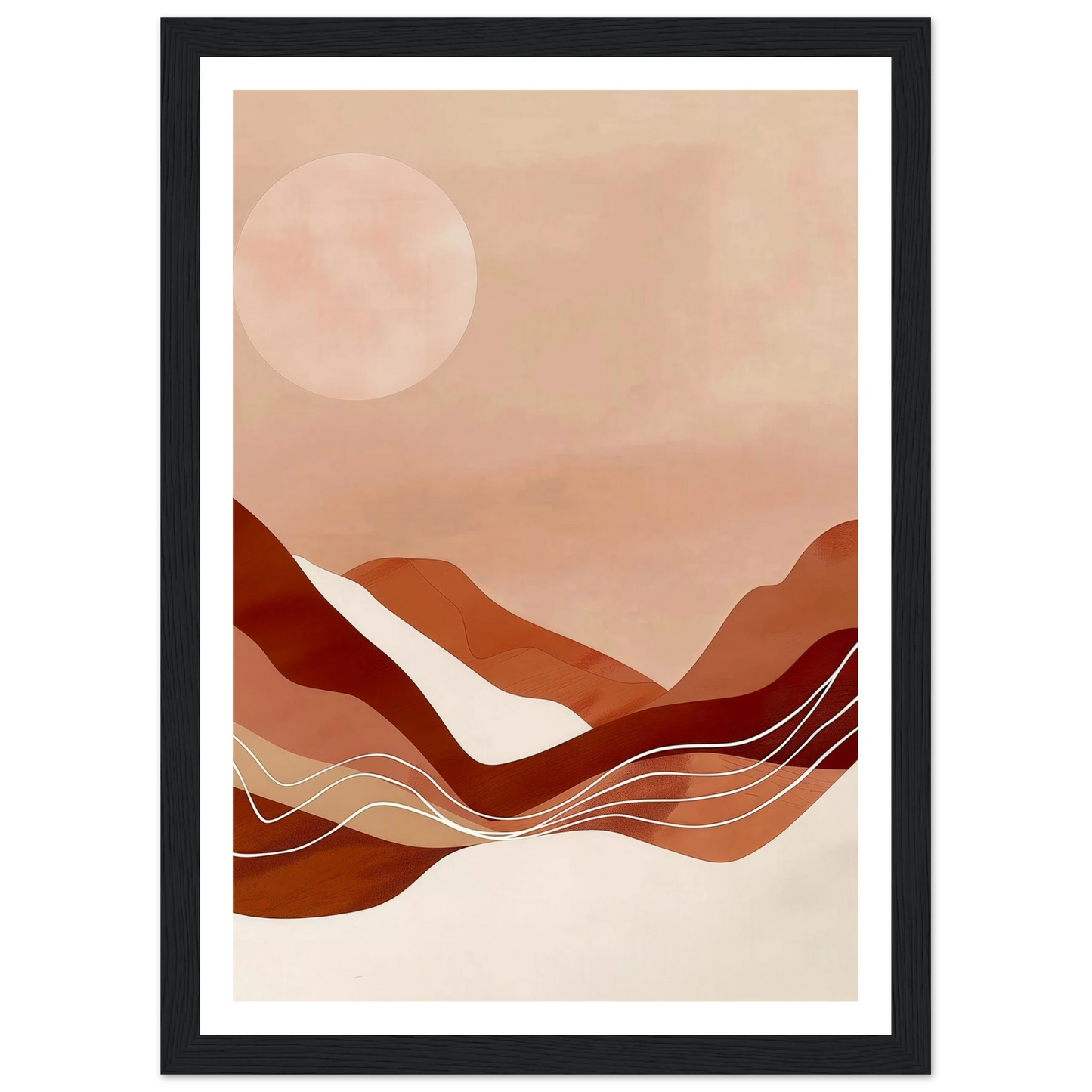 Amber Horizons Moonlit Simplicity - Poster - Arthena
