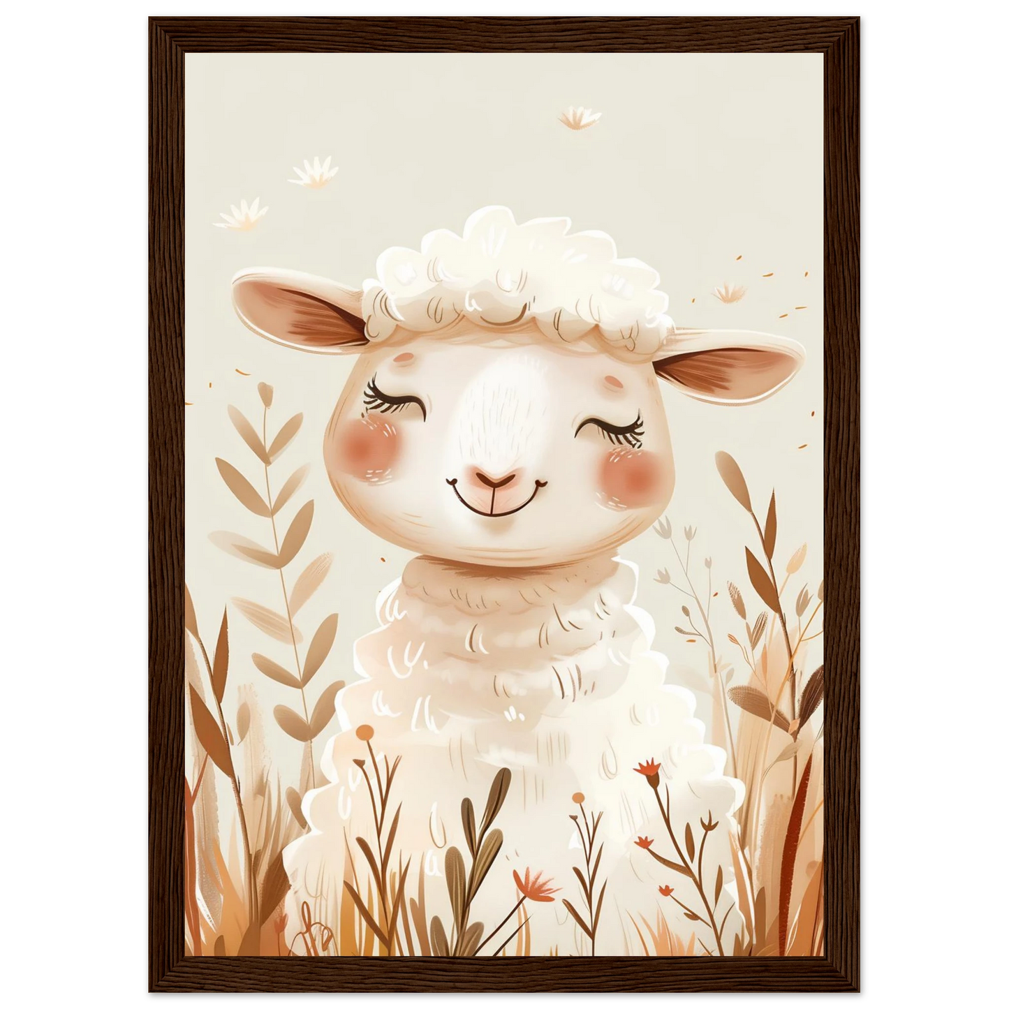 Cute Wooly Sheep - Poster - Arthena