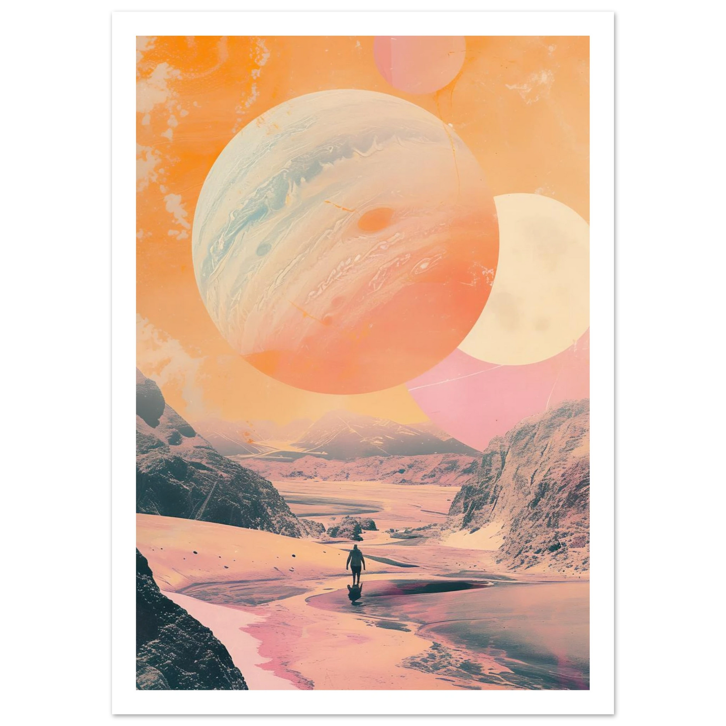 Lost Wanderer Beneath Alien Suns - Poster - Arthena