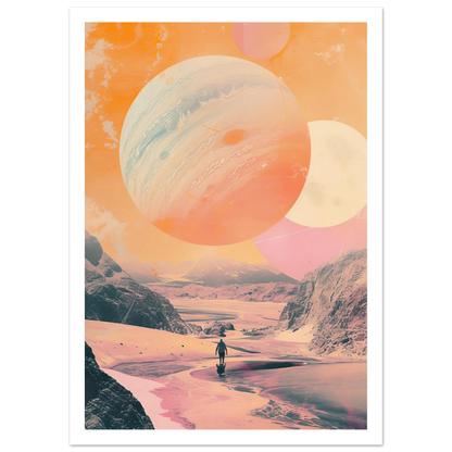 Lost Wanderer Beneath Alien Suns - Poster - Arthena