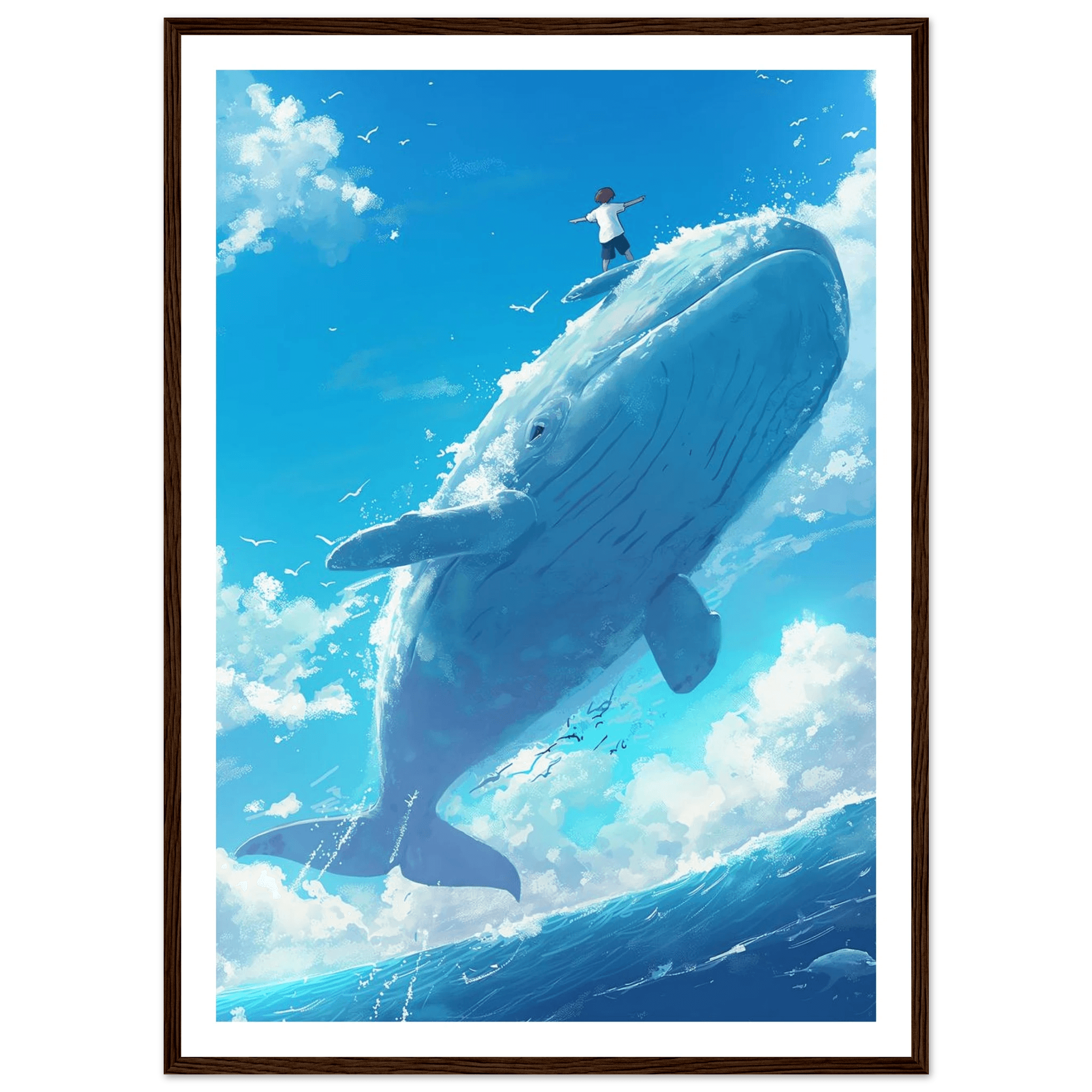 Surfing Whale - Poster - Arthena