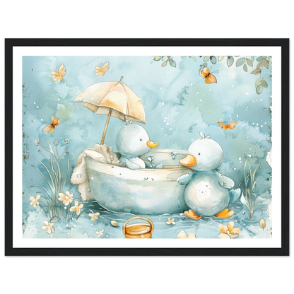 Bathing Ducks - poster - Arthena