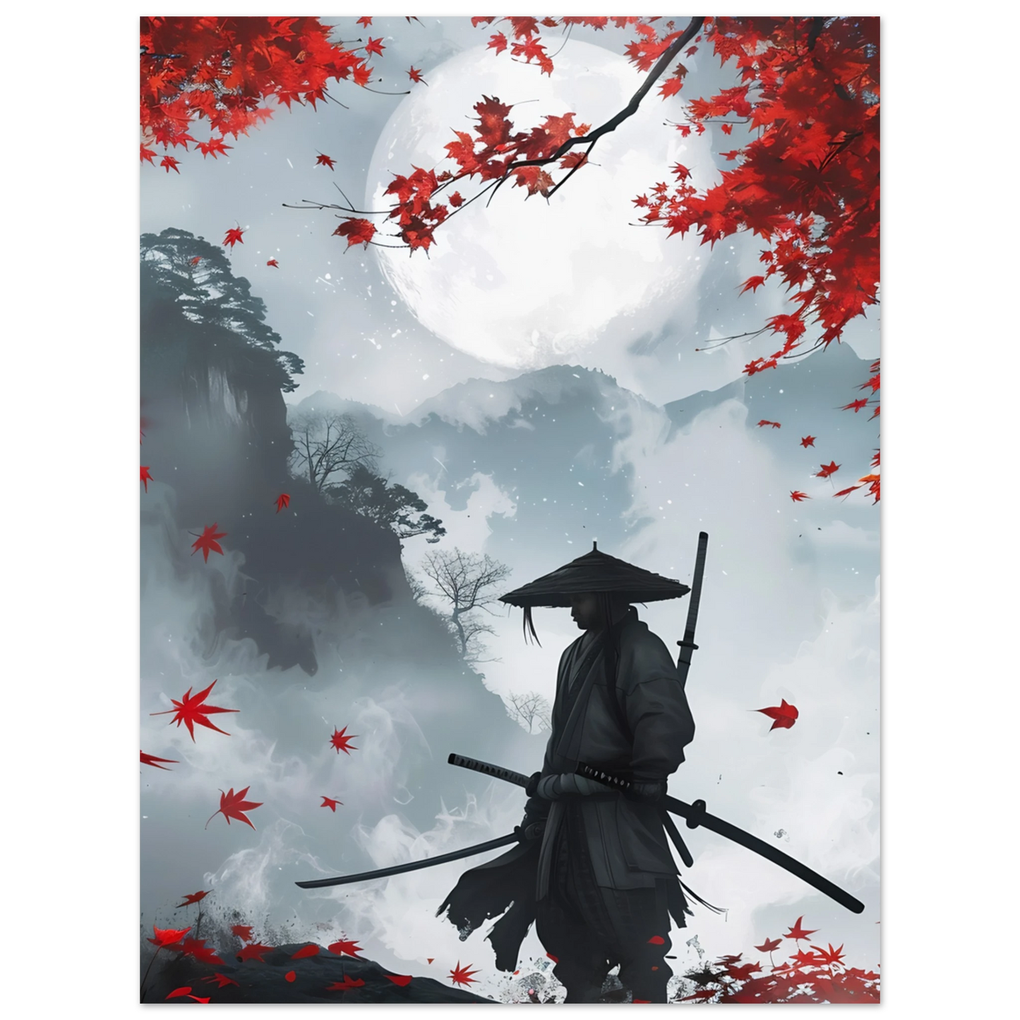 Crimson Leaves - Poster - Arthena