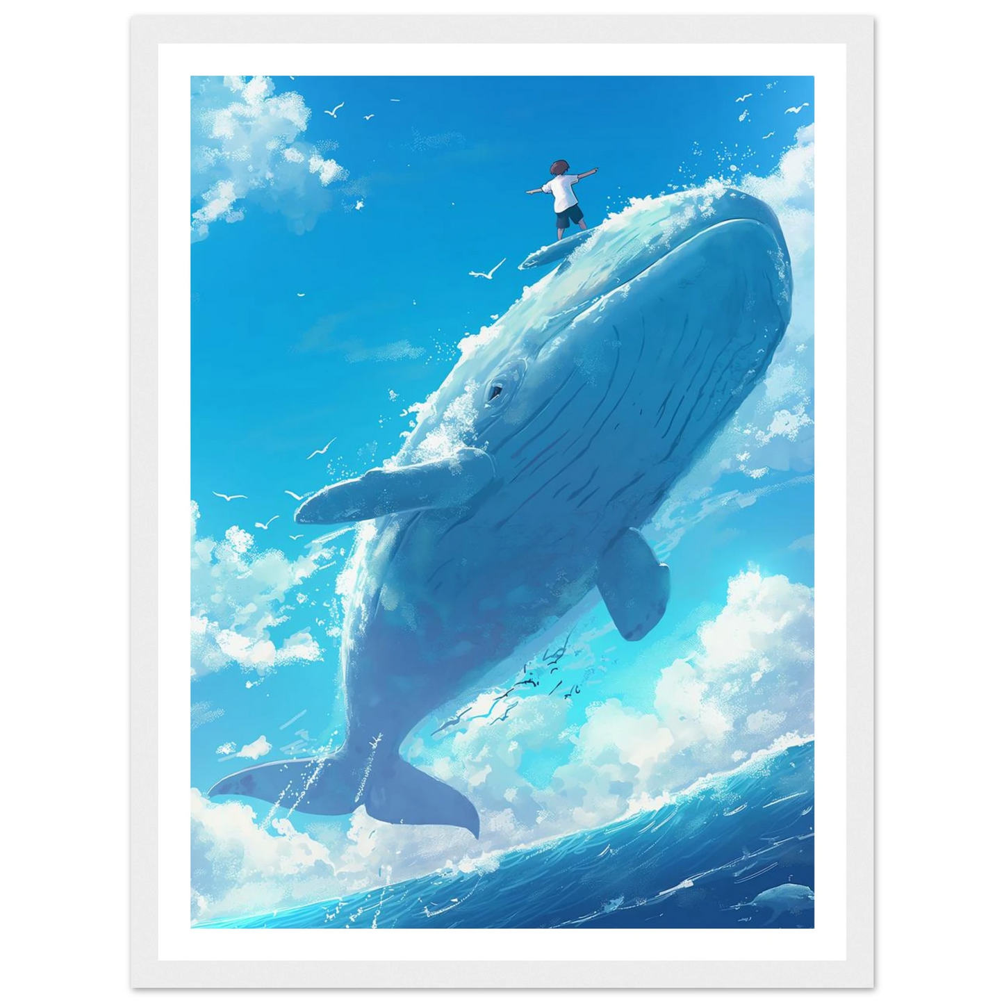 Surfing Whale - Poster - Arthena