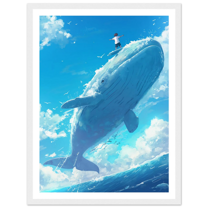 Surfing Whale - Poster - Arthena